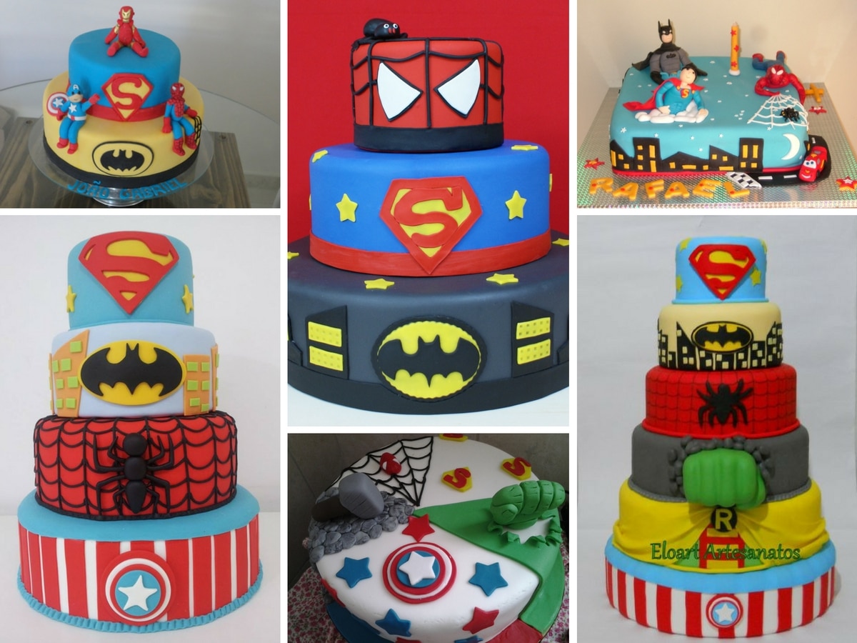 bolos super herois decorados