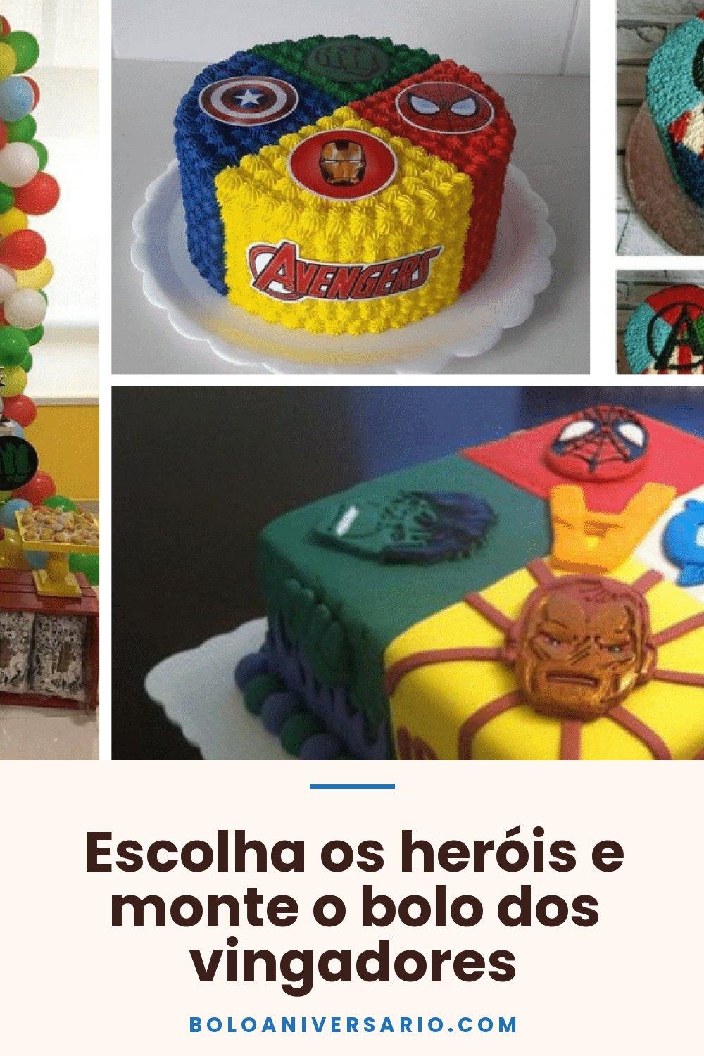 Escolha os heróis e monte o bolo dos vingadores