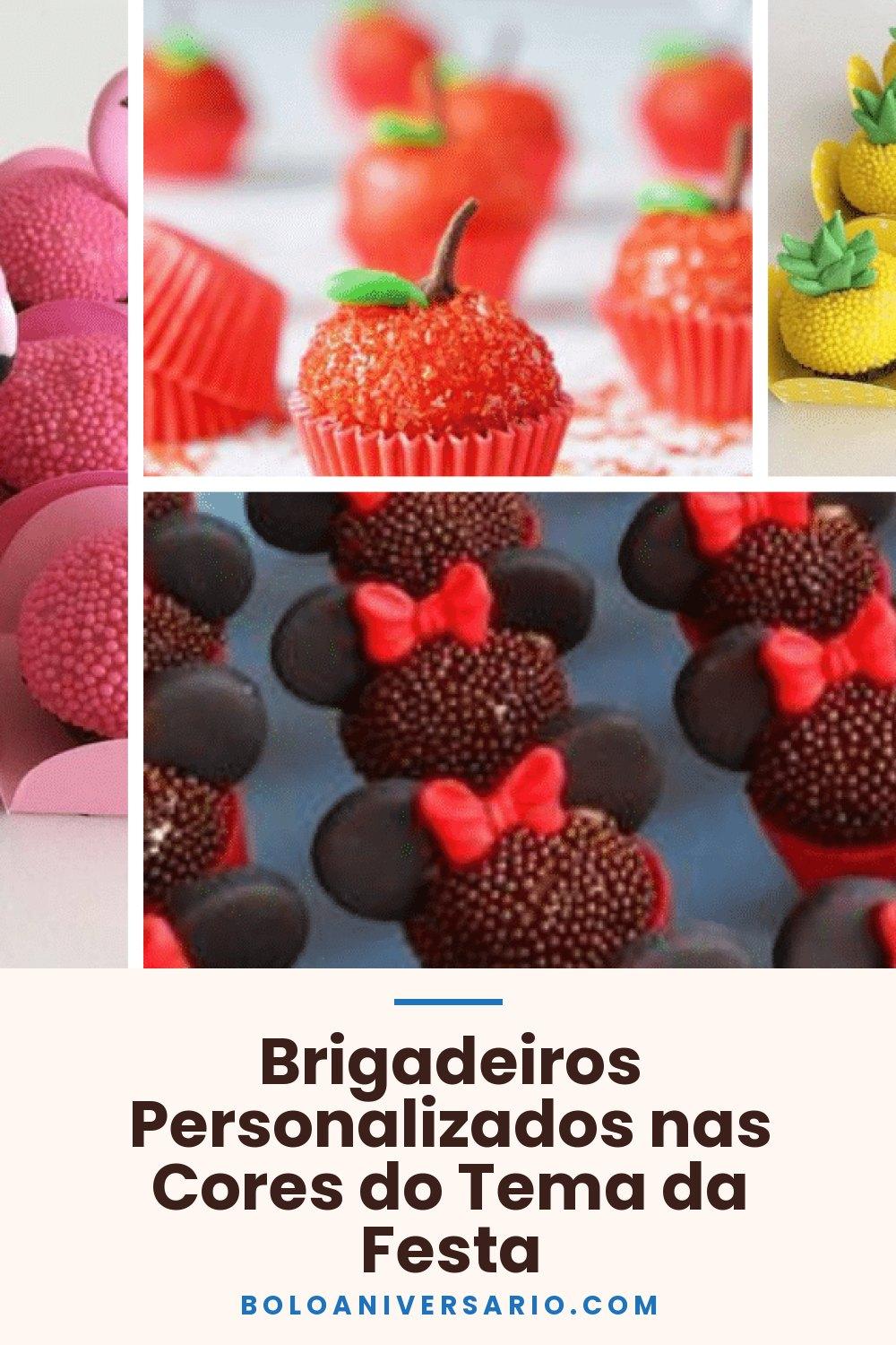 Brigadeiros Personalizados nas Cores do Tema da Festa