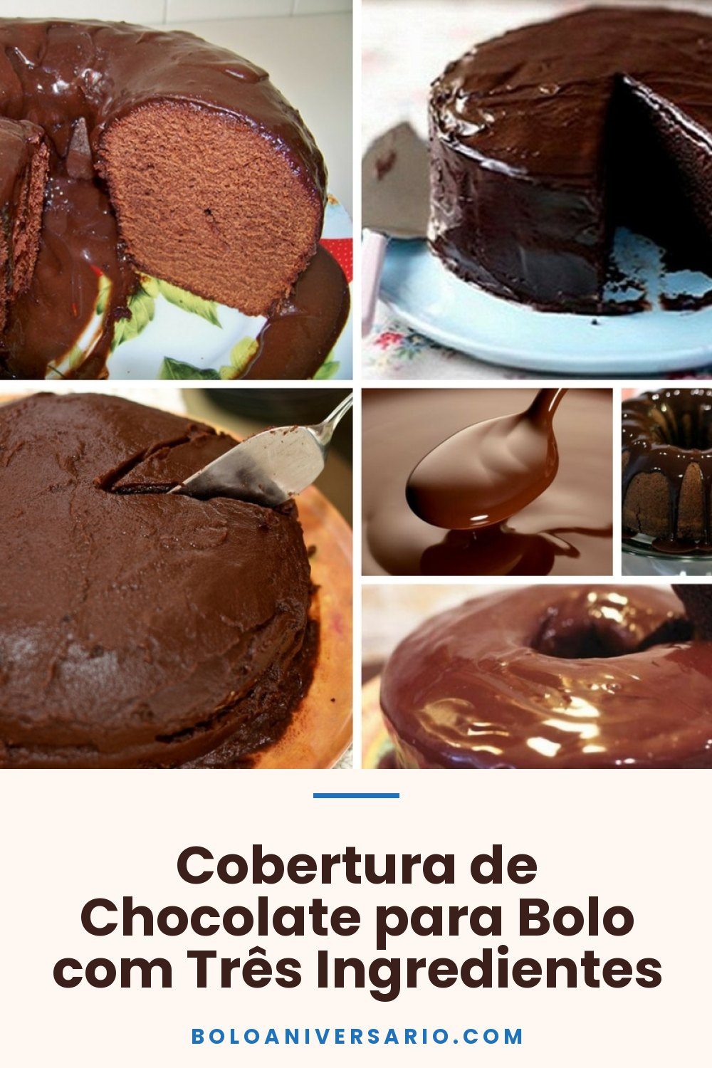 Cobertura de Chocolate para Bolo com Três Ingredientes