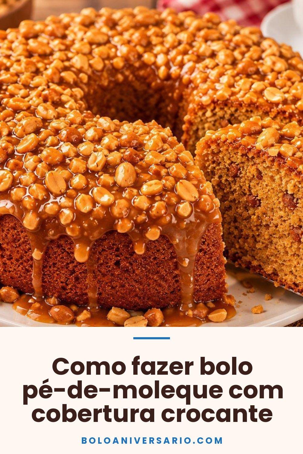 Como fazer bolo pé-de-moleque com cobertura crocante