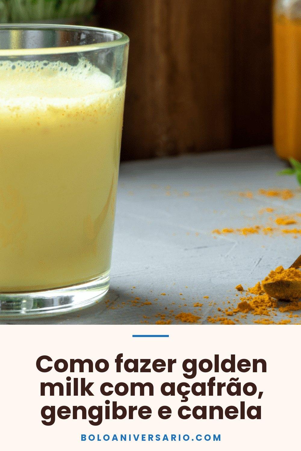 Como fazer golden milk com açafrão, gengibre e canela