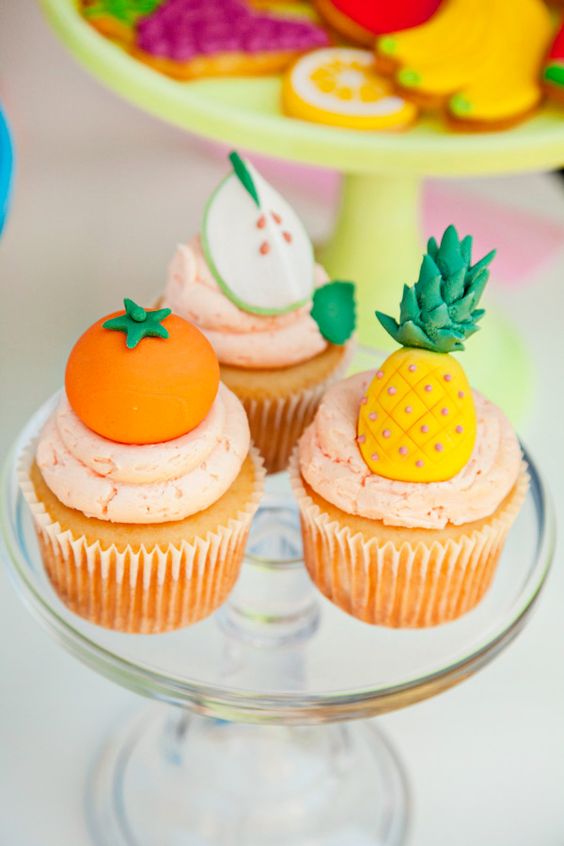 cupcakes frutas