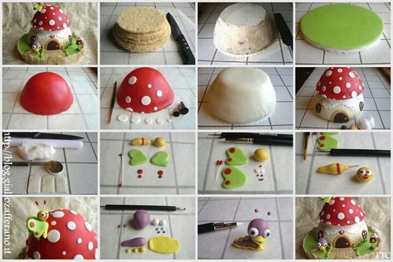 decoracao de festa com cogumelos bolos 10