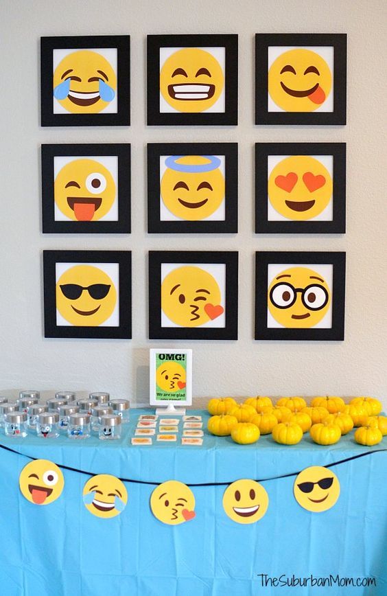 decoracao festa emoji