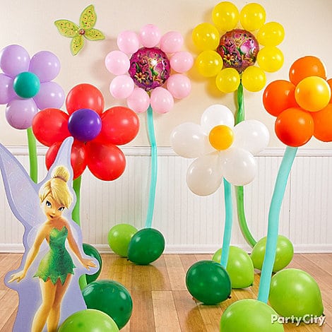 decoraçao de baloes para festa sininho