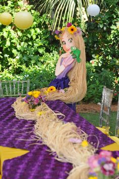 decoração festa rapunzel