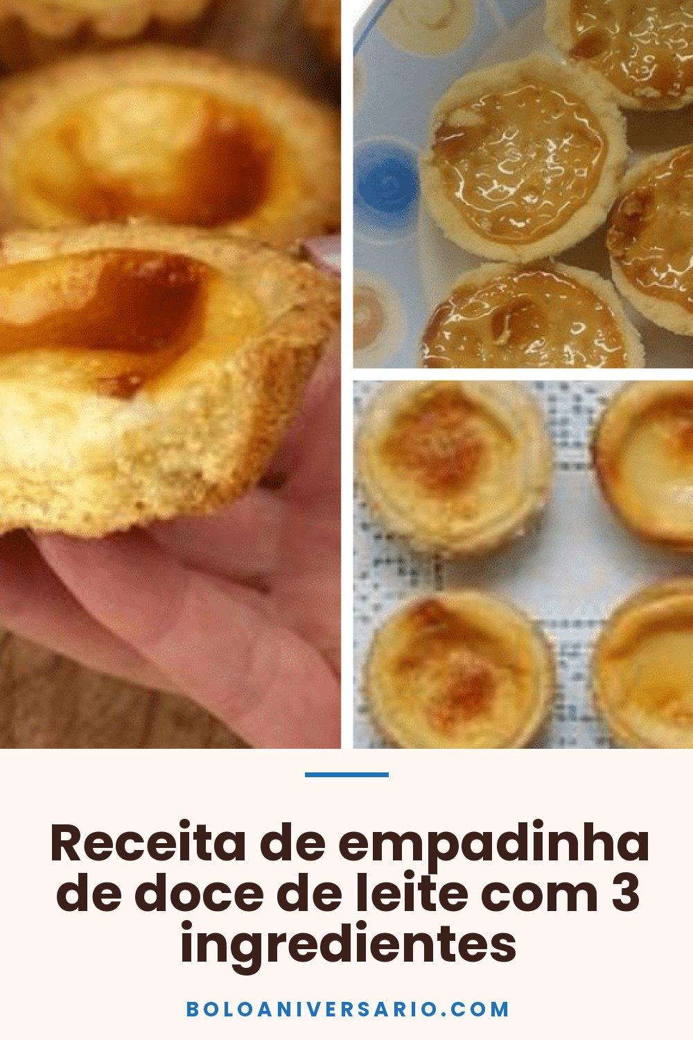 Receita de empadinha de doce de leite com 3 ingredientes