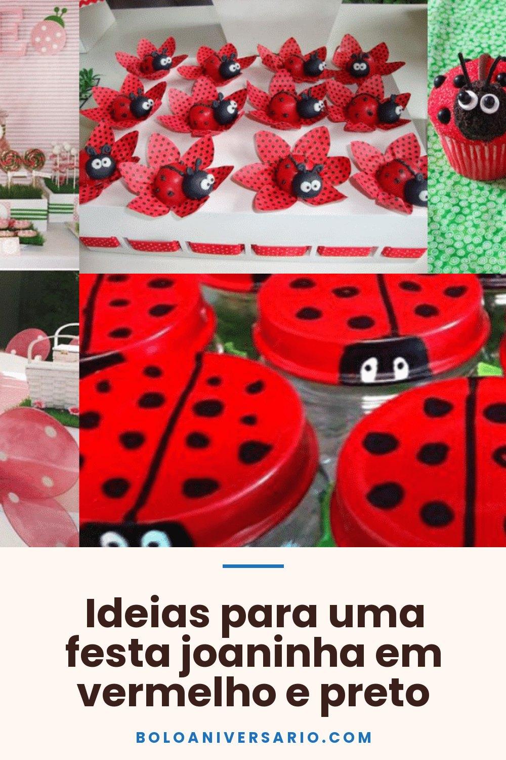 Ideias para uma festa joaninha em vermelho e preto