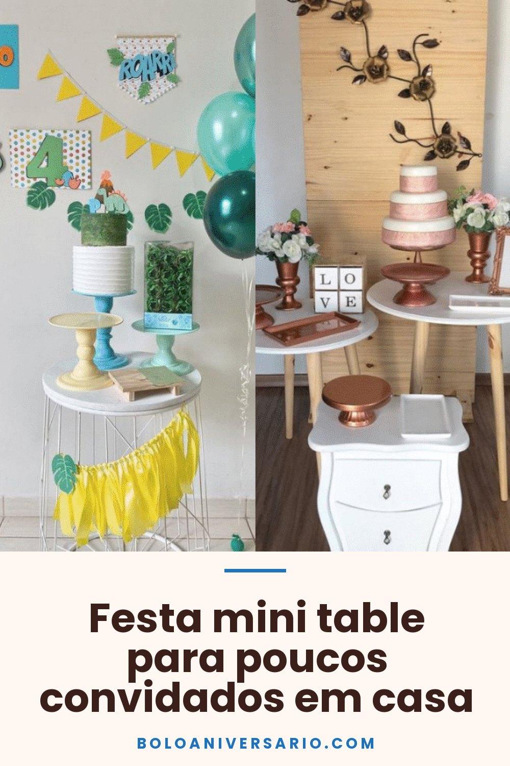 Festa mini table para poucos convidados em casa