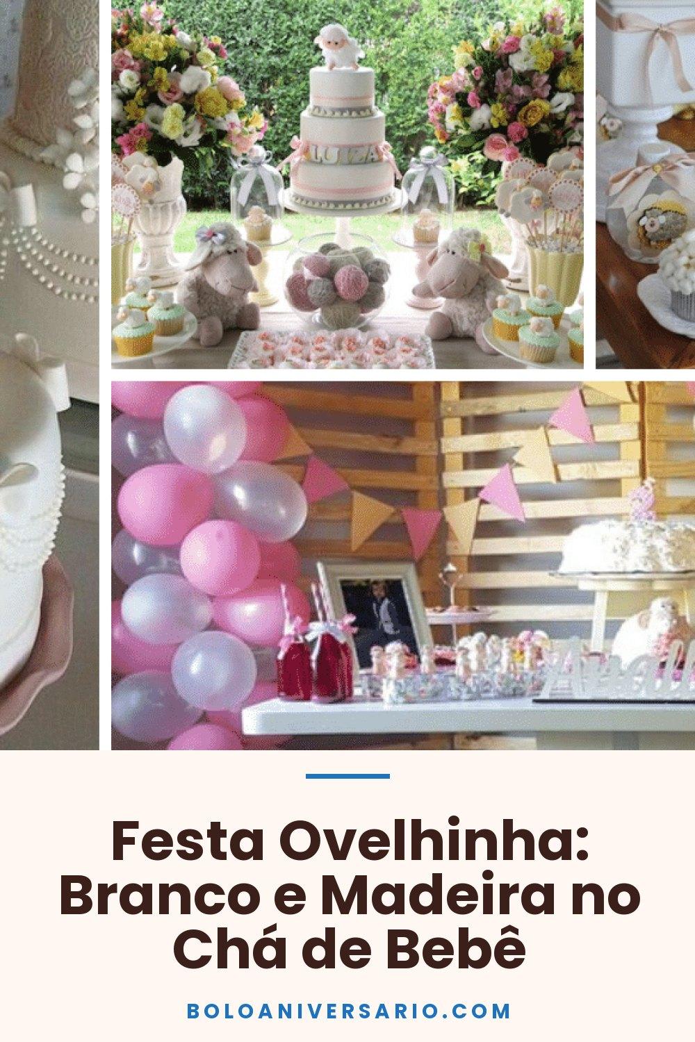 Festa Ovelhinha: Branco e Madeira no Chá de Bebê
