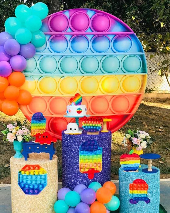 festa pop it fidget toy decoracao 3