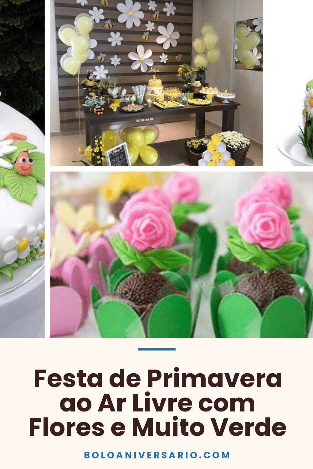 Festa de Primavera ao Ar Livre com Flores e Muito Verde