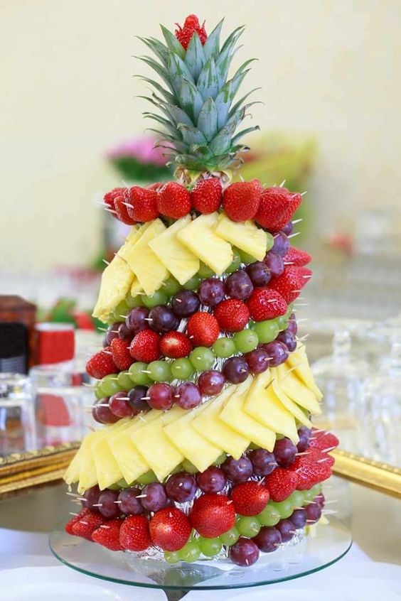 Ideias Criativas De Árvore De Natal Com Frutas