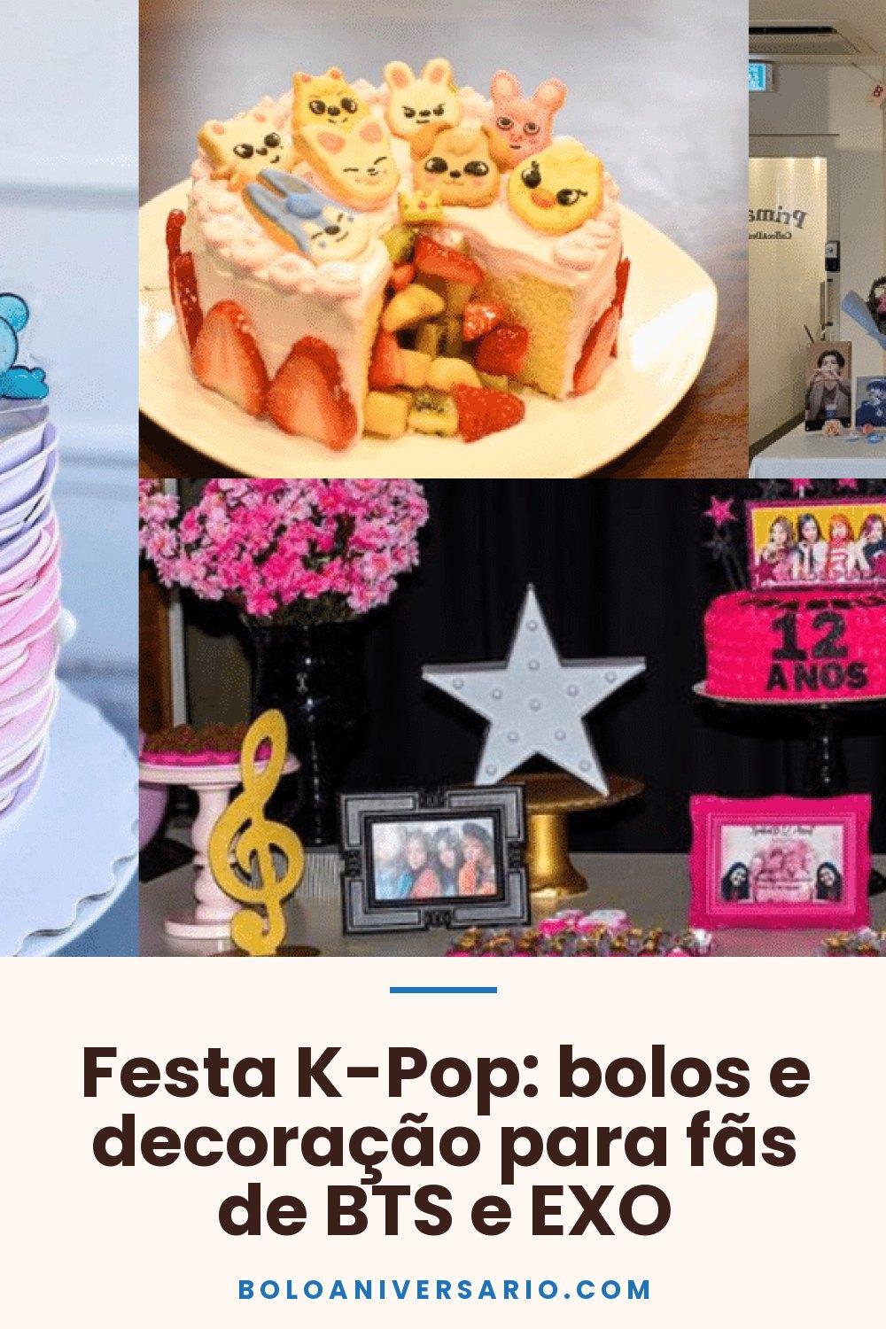 Festa K-Pop: bolos e decoração para fãs de BTS e EXO