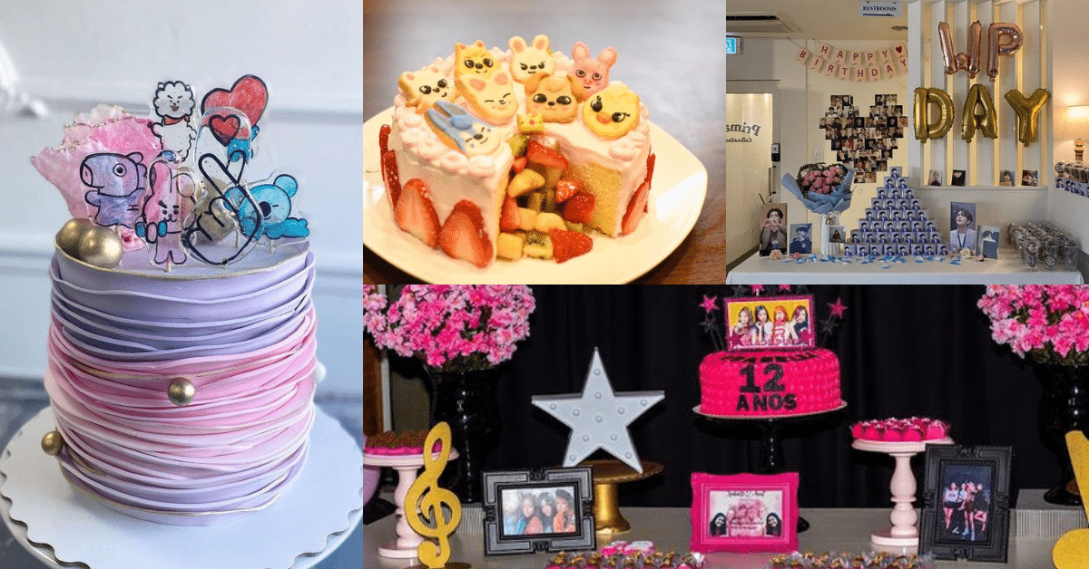 ideias bolos de festa k pop