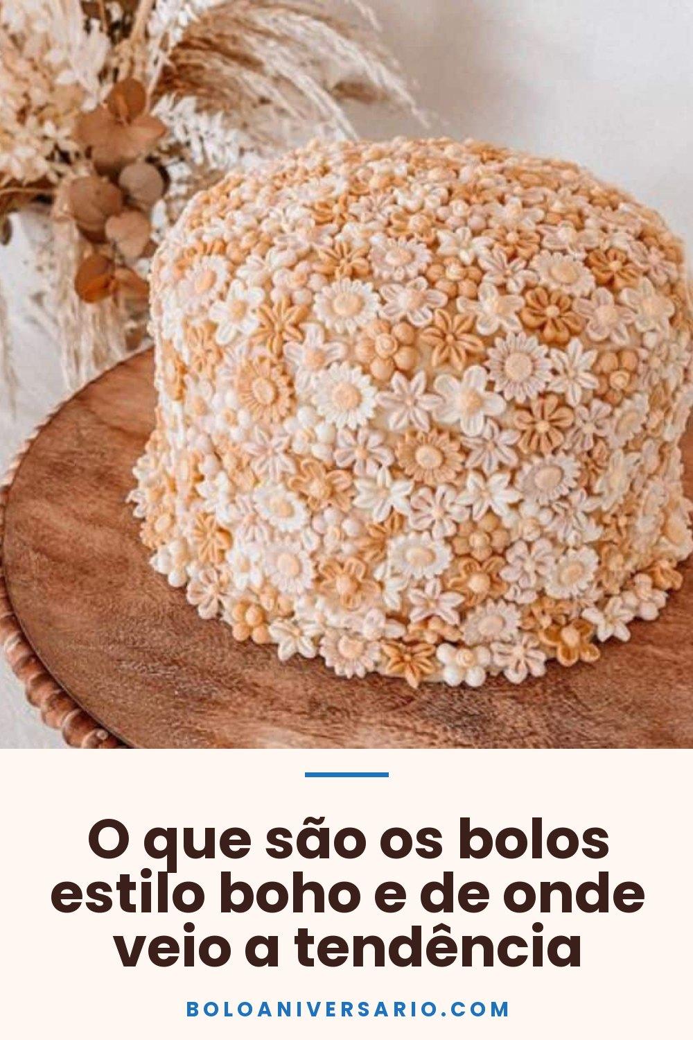O que são os bolos estilo boho e de onde veio a tendência