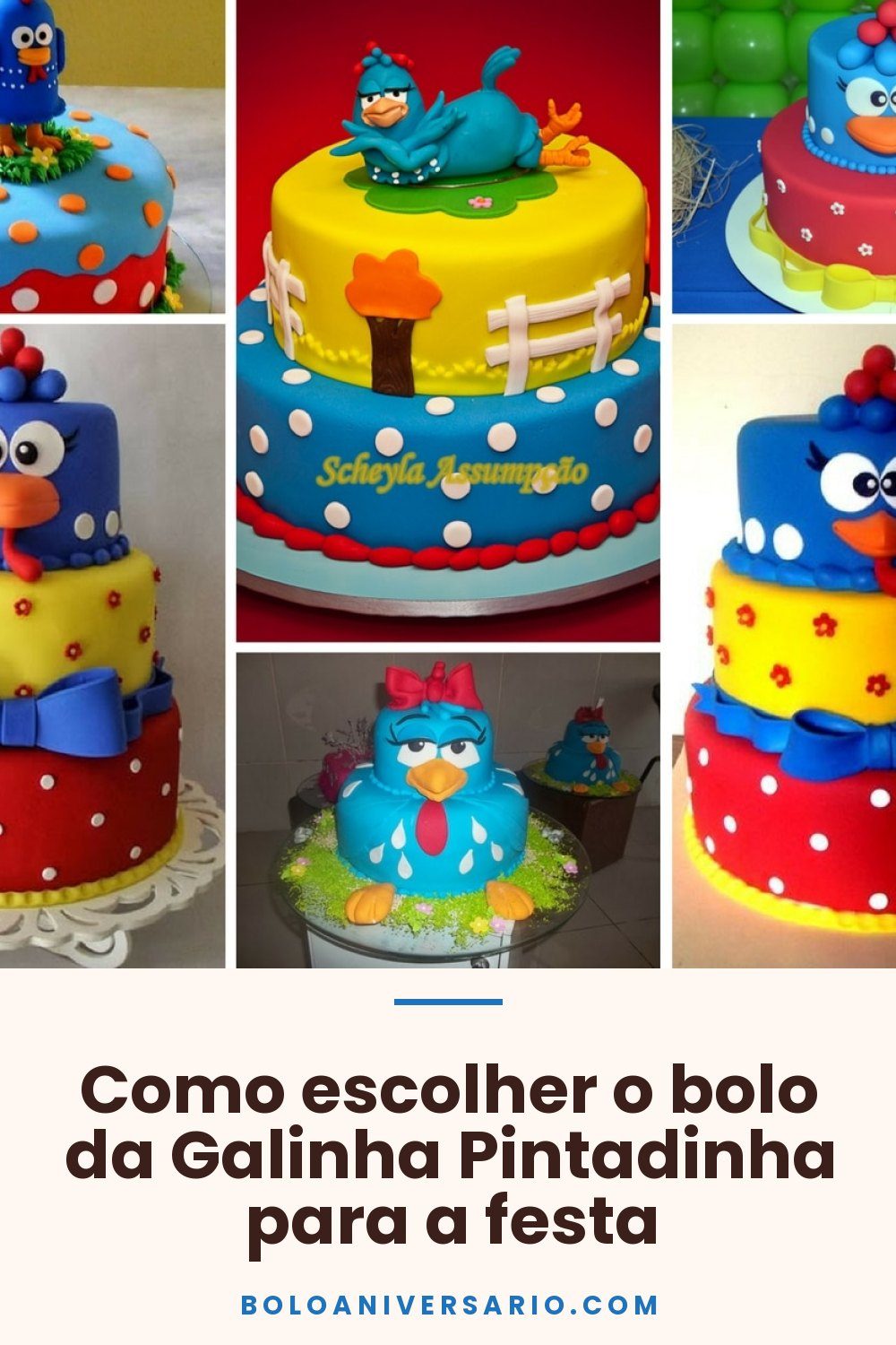 Como escolher o bolo da Galinha Pintadinha para a festa