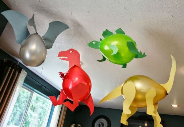 ideias criativas baloes festa dinossauros
