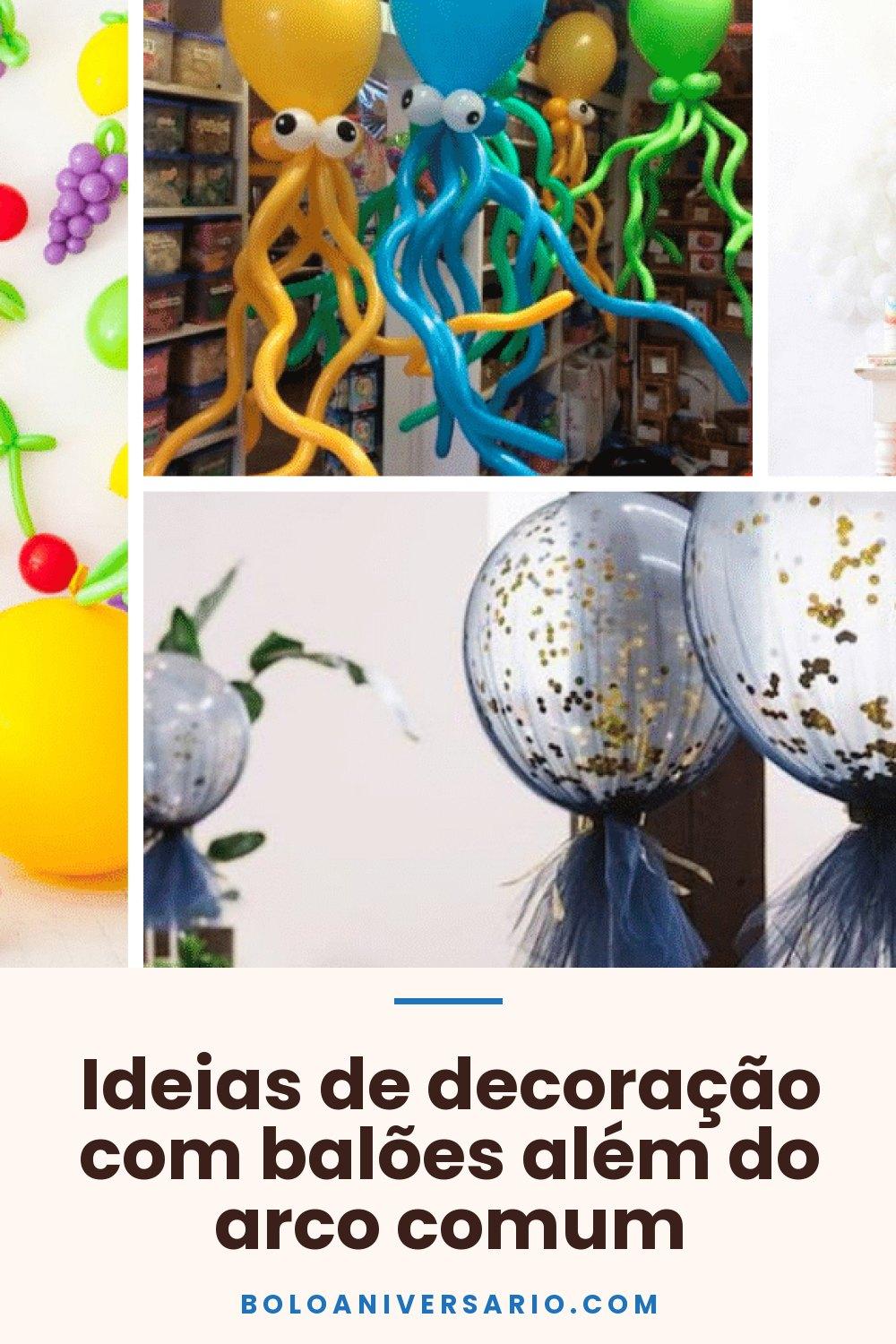 Ideias de decoração com balões além do arco comum