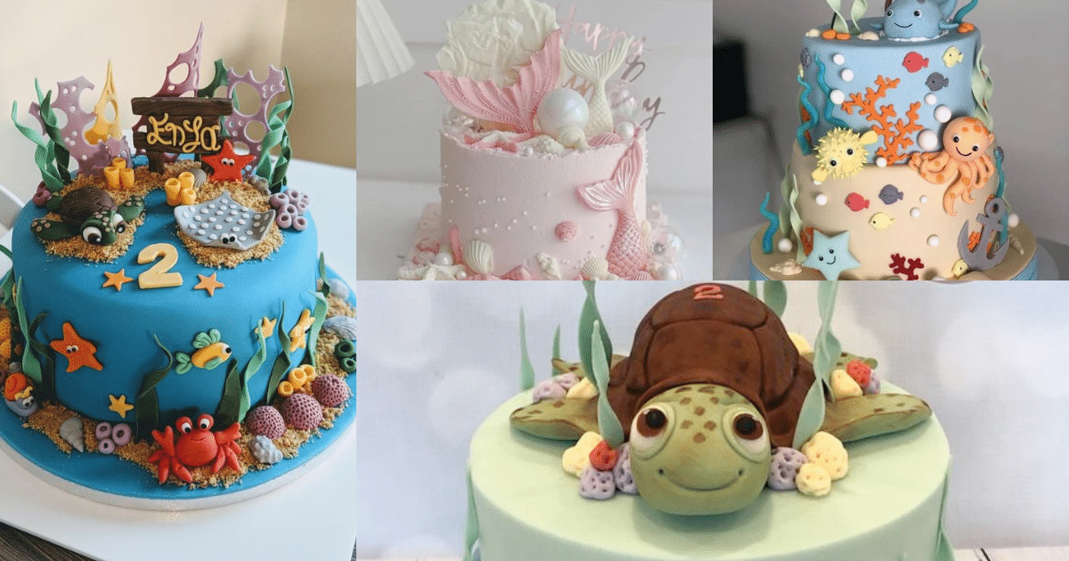 ideias de bolos com o tema fundo do mar