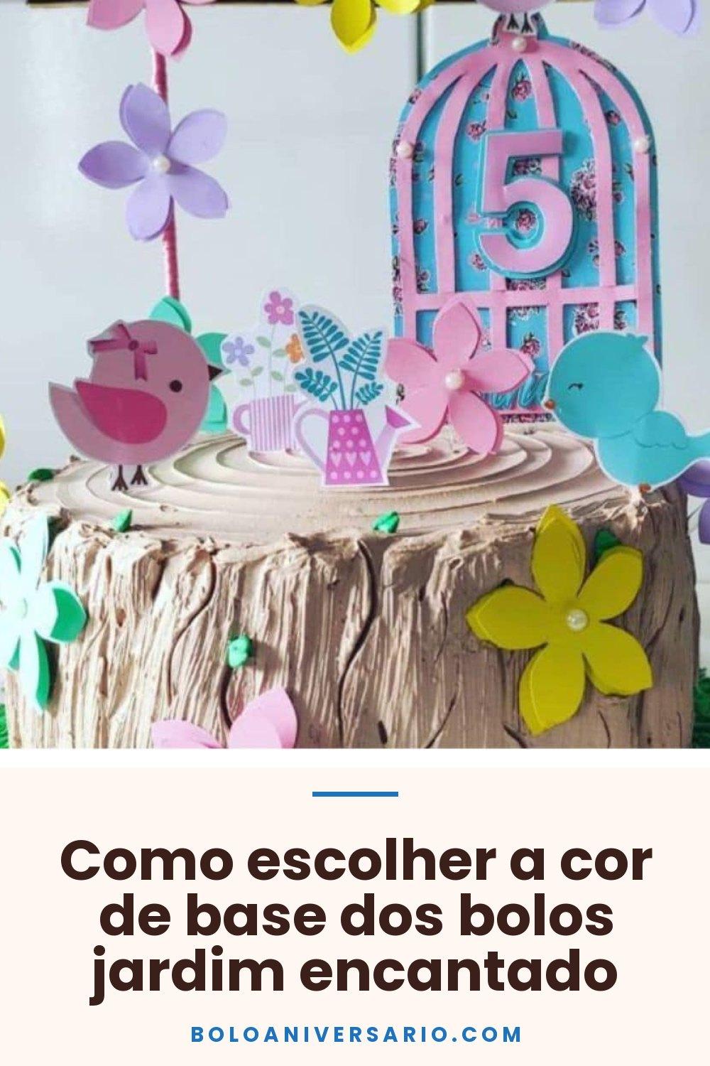 Como escolher a cor de base dos bolos jardim encantado