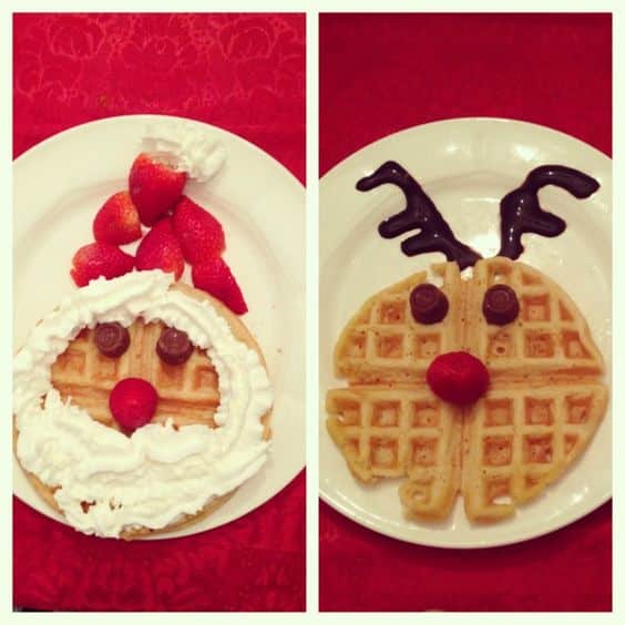 ideias de waffles decorados para o natal 3