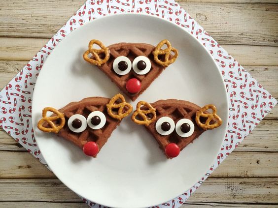 ideias de waffles decorados para o natal 5