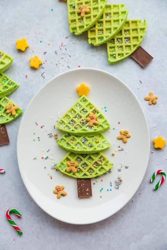 ideias de waffles decorados para o natal 6