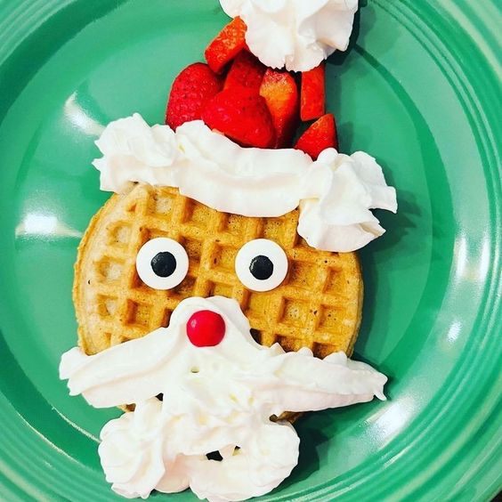 ideias de waffles decorados para o natal 8
