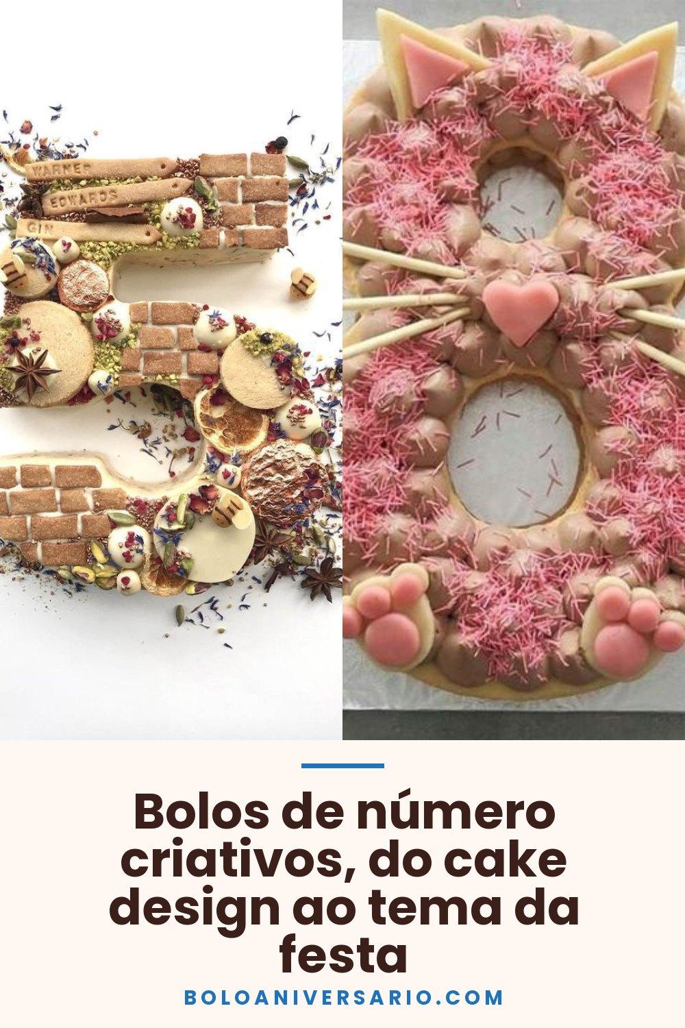 Bolos de número criativos, do cake design ao tema da festa