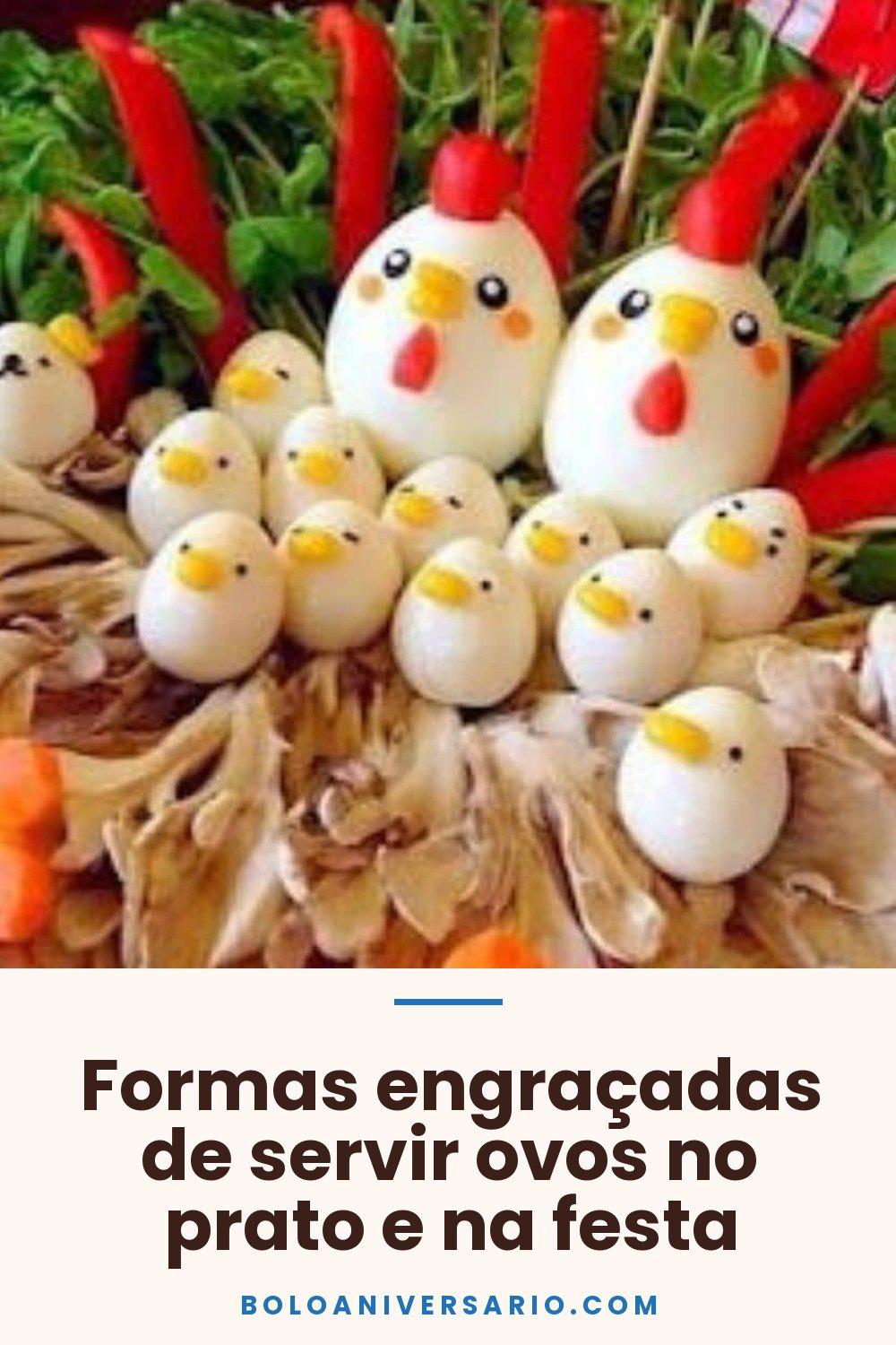 Formas engraçadas de servir ovos no prato e na festa