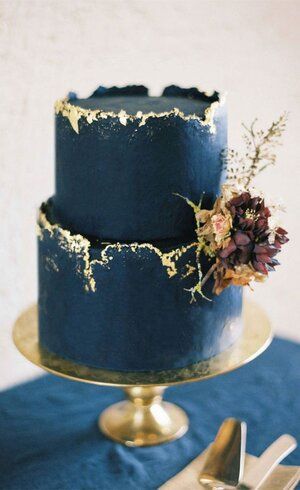 melhores ideias de bolos azuis casamento