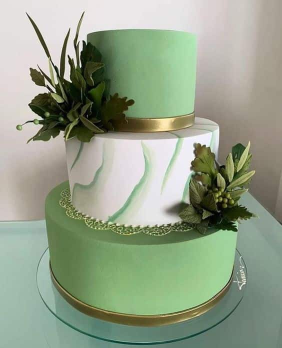 modelos bolos verde feminino