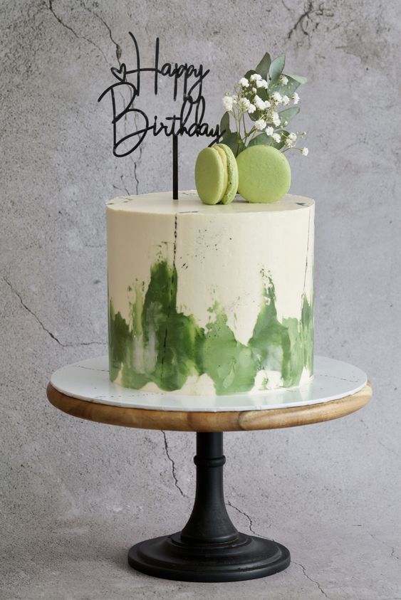 modelos bolos verde simples 3
