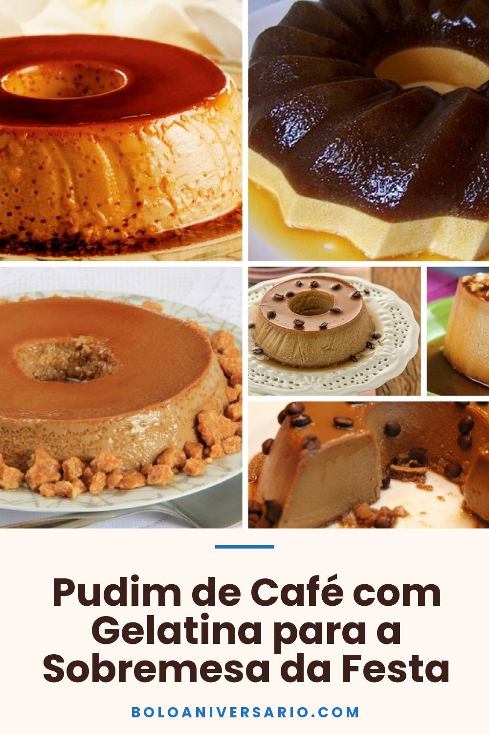 Pudim de Café com Gelatina para a Sobremesa da Festa