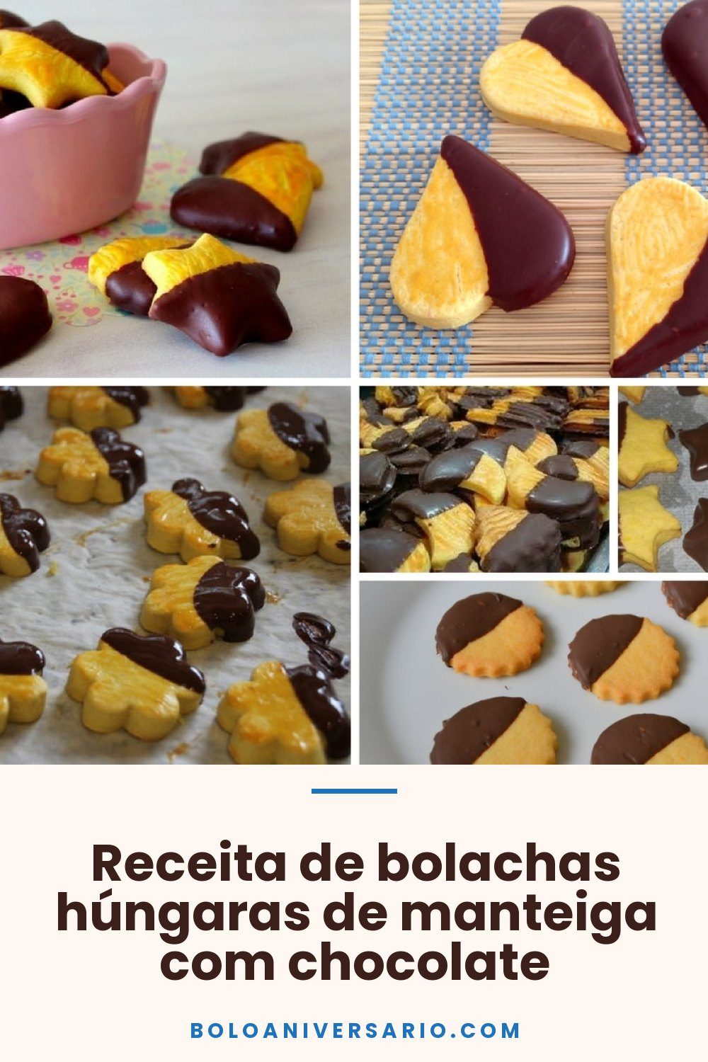 Receita de bolachas húngaras de manteiga com chocolate