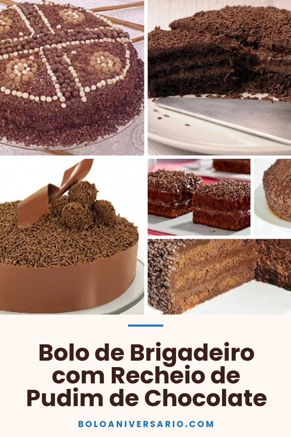 Bolo de Brigadeiro com Recheio de Pudim de Chocolate