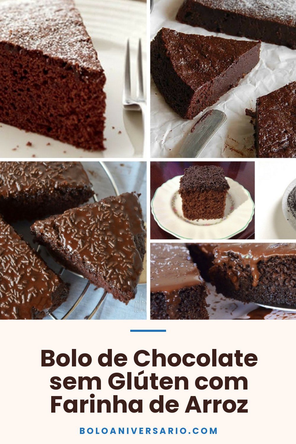 Bolo de Chocolate sem Glúten com Farinha de Arroz