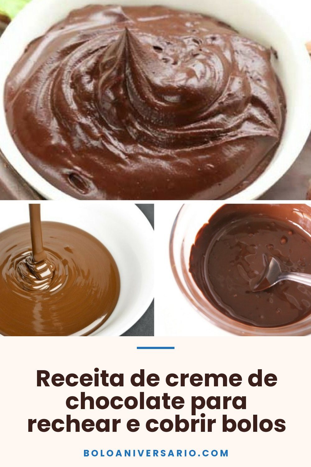 Receita de creme de chocolate para rechear e cobrir bolos