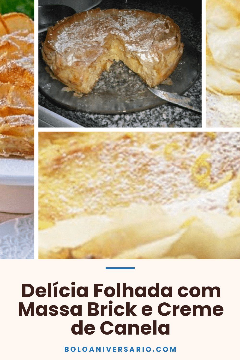 Delícia Folhada com Massa Brick e Creme de Canela