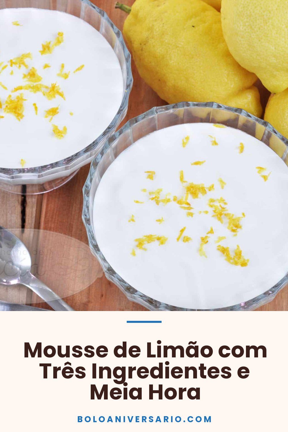 Mousse de Limão com Três Ingredientes e Meia Hora