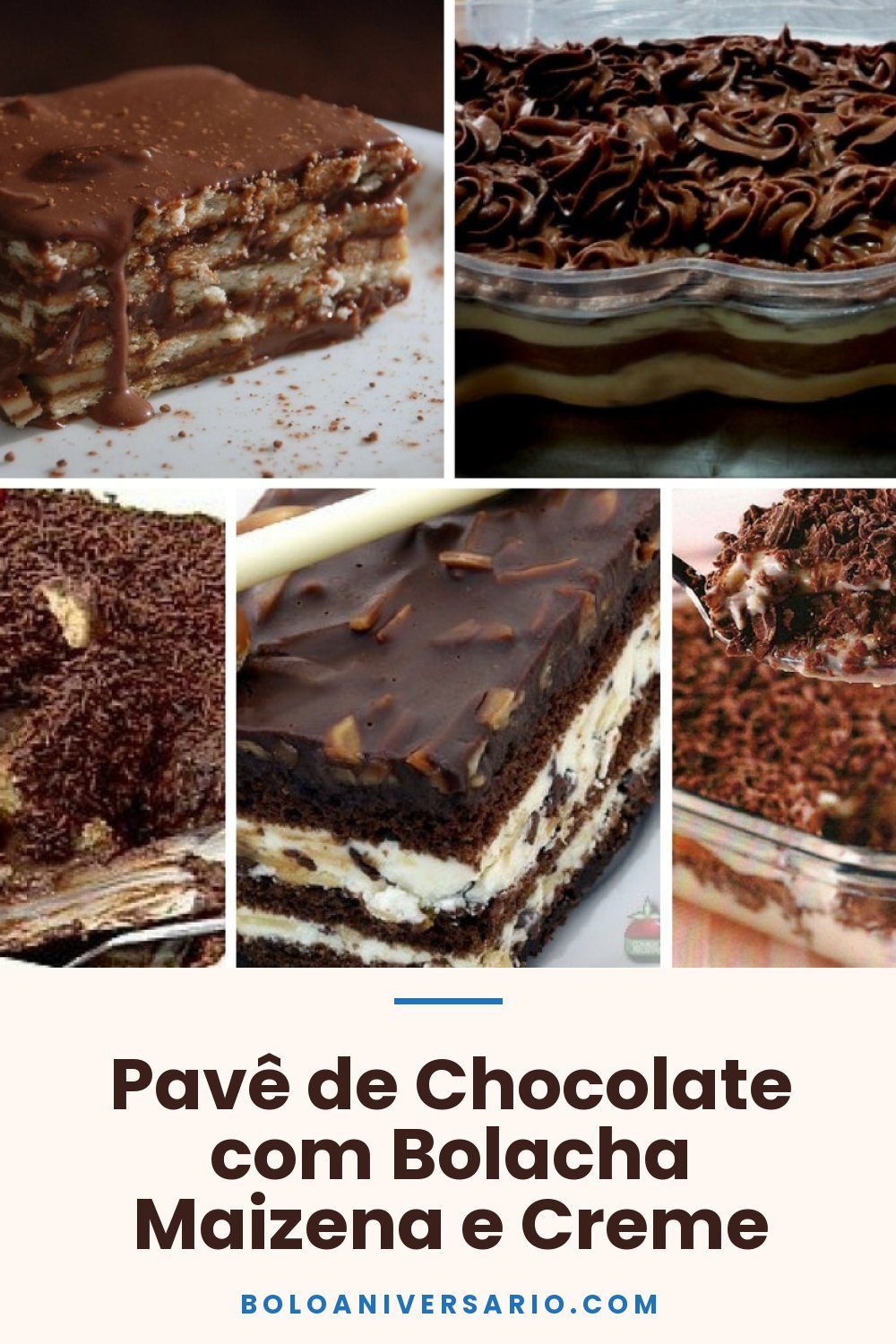Pavê de Chocolate com Bolacha Maizena e Creme