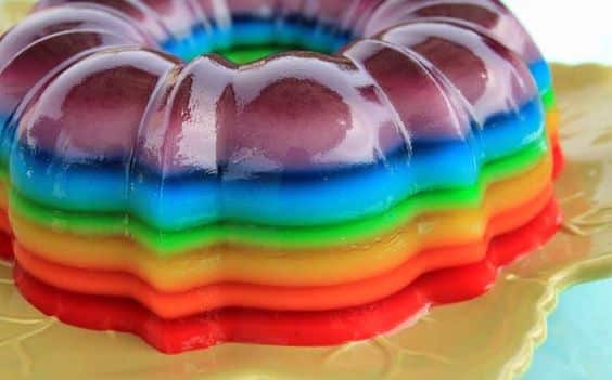 receita gelatina colorida