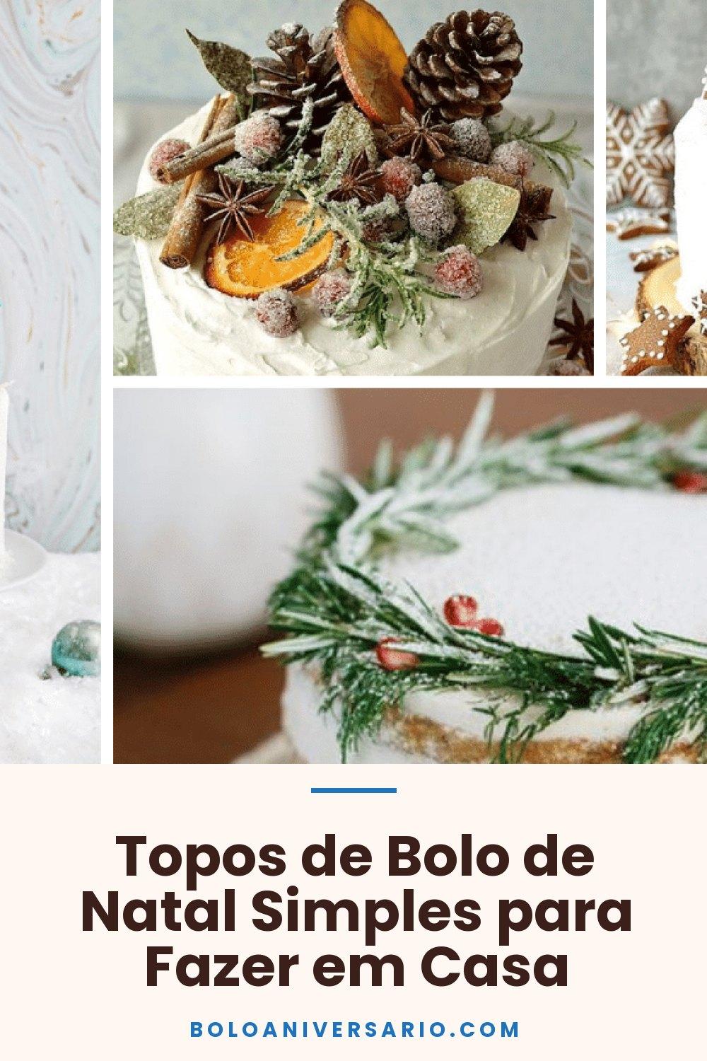 Topos de Bolo de Natal Simples para Fazer em Casa